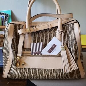 Henry Bendle Woven Beige and Brown Tote,comes With Dust Bag